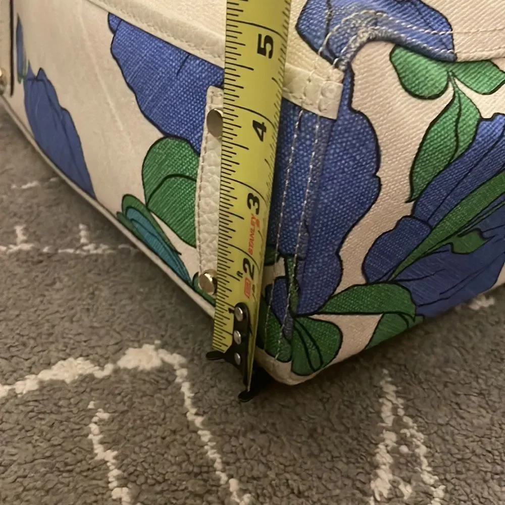 Kate Spade Blue Floral Canvas Style Large tote bag